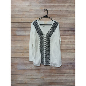 Michael Kors Black & White Blouse. Size 1X. RS 91